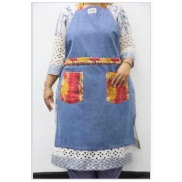 Apron – Denim With Upcycled Sari