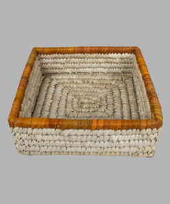 Date Palm Leaf & Grass – Square Tray W/Org. Border