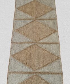 Small Jute Bags: Eco-Friendly Everyday Bag Options 11 BaSE-64015a Jute Diamond Runner (White&Red) 