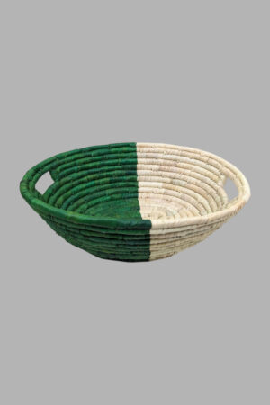 Rosa Basket (Green+Natural Colour)