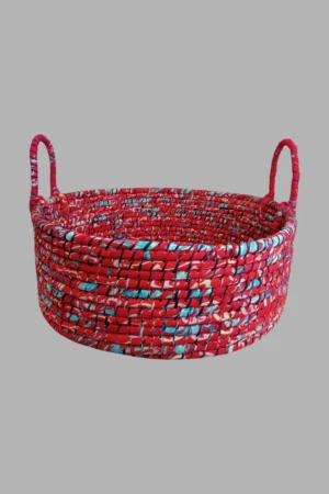 Round Recycled Sari Baskets