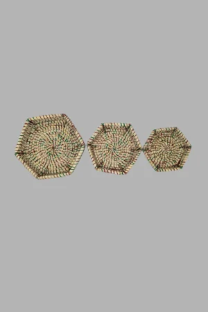 Sari Kaisha Hexagonal Tray Set -3